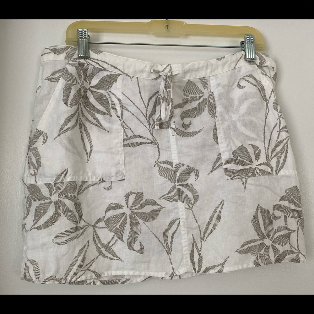 Drawstring Linen Skirt